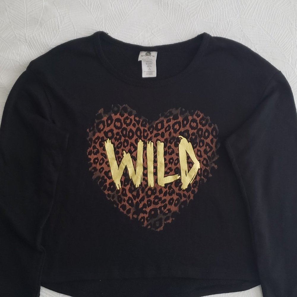 Black Graphic Animal Print Sweater